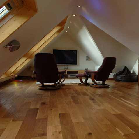 Home cinema in loft conversion