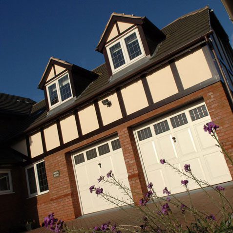 Dormer windows on house